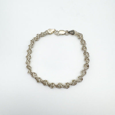 Twisted Links Matching Bracelet & 18” Necklace Set in Sterling Silver 925