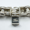 Unusual Sterling Silver Chunky Biker Chain Links 9.3" Bracelet 925 Heavy 71g