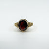 Vintage 9ct Gold 2.50ct Garnet Solitaire Ring Size P (Birmingham 1977)