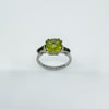 Sterling Silver 1.70ct Peridot Trilogy Ring Size N  