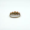 Antique 9ct Gold 5 Stone Natural Coral Ring 375 Size O - P