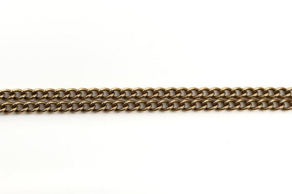 Vintage 9ct Rose Gold 18” Albert Chain Necklace Double Dog Clip & T-Bar 375