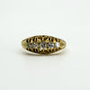 Antique 18ct Gold 0.32ct Diamond Boat Ring 750 Size N (Birm 1914)