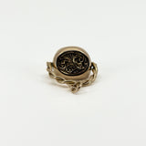 Vintage 9ct Rose Gold Double 3 Sided Spinning Engraved Fob 375 (Birm 1995)