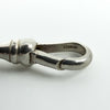 Antique Victorian Sterling Silver 8.5" Albertina Chain & T-Bar Pendant 925