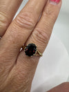 Vintage 9ct Gold 2ct Amethyst Solitaire Ring Size O - P (Birmingham 1994)