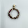 Vintage 9ct Gold 1.60ct Ruby & Diamond Pendant / Charm 375 (Birmingham 1989)