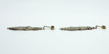 Large Vintage 9ct Gold 4 Bar Gate Drop Earrings 375