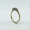 Antique 18ct Gold Sapphire & Old Cut Diamond Trilogy Ring 750 Size P