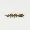 Antique Victorian 9ct Rose Gold Double Lucky Horseshoe & Arrow Brooch 375