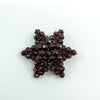 Antique Silver Gilt Bohemian Rose Cut Garnet Star Brooch