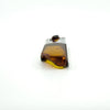 Large Chunky Sterling Silver Modernist Baltic Amber Pendant 925