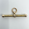 Vintage 9ct Gold Twisted T-Bar Pendant / Charm 375