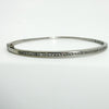 9ct White Gold Diamond Hinged Bangle / Bracelet 375