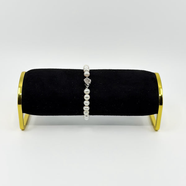 New Freshwater Pearl 7.5" Bracelet & White Gold Filled Clasp