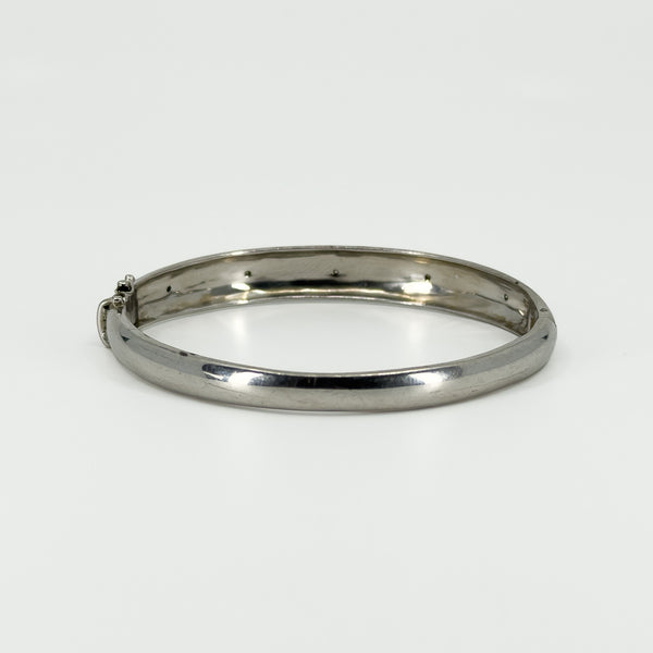 Sterling Silver Celestial Diamond Star Studded Bangle 925