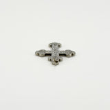 Antique Victorian (1898) Sterling Silver Engraved Christian Cross Pendant 925