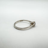 Vintage 0.25ct CZ Solitaire Ring in Sterling Silver Size L - M