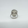 Vintage Sterling Silver Oval Engraved Secret Locket Ring 925 Size N 1/2