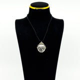 Vintage Sterling Silver Articulated Round Foliate Engraved Locket 925 Birm 1994