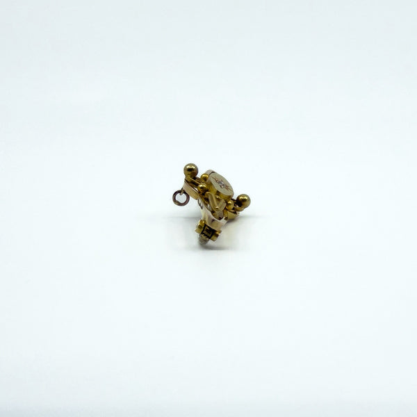 Antique / Victorian Etruscan Revival 15ct Gold Old Cut Diamond Brooch 585