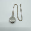 Vintage Sterling Silver Oval Engraved Photo Locket & 16” Box Chain Necklace 925
