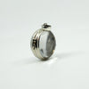 Large Chunky Sterling Silver Oval Double Sided Glass Orb Photo Locket 925