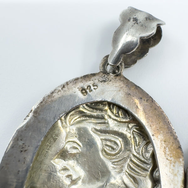 Vintage Sterling Silver  Double Sided Portrait Locket 925