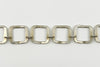 Vintage Sterling Silver Hammered Squares 17” Necklace / Chain & T-Bar Toggle 925