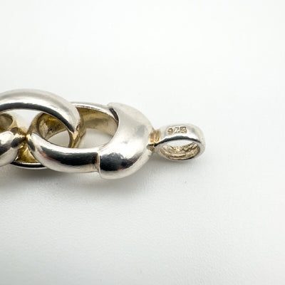 Chunky 18” Belcher Chain / Necklace in Sterling Silver 925 Heavy 97g