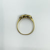 Vintage 18ct Gold 1.10ct Diamond & Sapphire Trilogy Ring 750 Size P