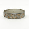 Vintage Sterling Silver & Rose Gold Engraved Floral Bangle 925 (Birm 1971)