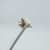 Vintage 9ct Gold Cultured Pearl & Diamond Stud Earrings 375 (1985)