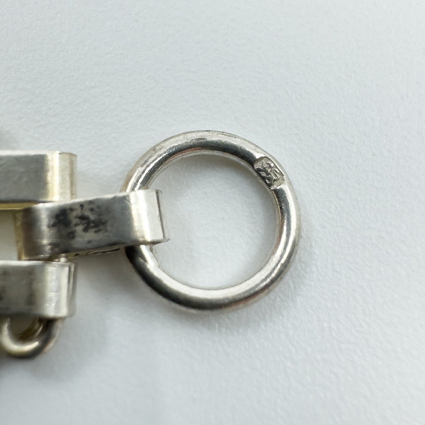 Vintage Sterling Silver 4 Bar Gate 7” Bracelet & Heart Padlock 925 (London 1978)