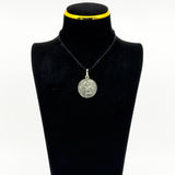 Large Vintage Sterling Silver St. Christopher Pendant 925
