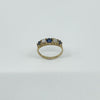 Vintage 9ct Gold Sapphire & Opal Band / Ring 375 Size L Eternity Half Hoop
