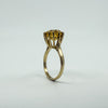 Vintage 9ct Gold 4.40ct Citrine Solitaire Cocktail Ring 375 Size K - L Birm 1992