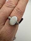 Antique 9ct Rose Gold 3ct Opal & Old Cut Diamond Ring 375 Size M