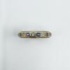 Vintage 9ct Gold Blue & White Spinel Full Eternity Band / Ring Size Q