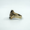 Vintage 10ct Gold Masonic Black Onyx Signet Ring 375 Size V - W intial G