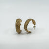 Large Vintage 9ct Gold Matt Diamond Cut Hoop Earrings