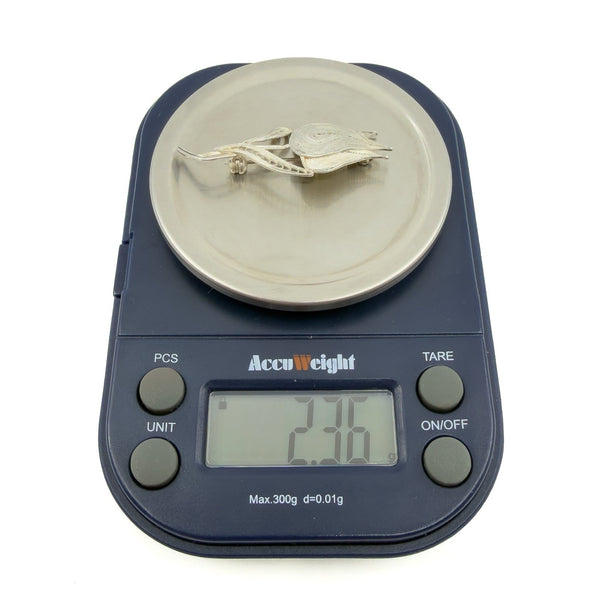 Vintage Sterling Silver Filigree Dutch Tulip Flower Brooch 925