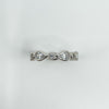 New CZ Pear Cut Full Band Ring in Sterling Silver 925  Size N Eternity Wedding 