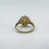 Vintage 9ct Gold Opal & Diamond Cluster Ring 375 Size U - V (Birmingham 2005)
