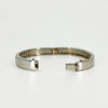 Chunky Sterling Silver Multi Coloured CZ Oval Bangle / Bracelet 925