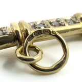 Vintage 9ct Gold Diamond T-Bar Pendant / Charm 375