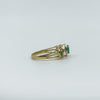 14ct Gold 0.45ct Emerald & Diamond Ring Size N 585