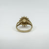 Vintage 9ct Gold Opal & Diamond Cluster Ring Size