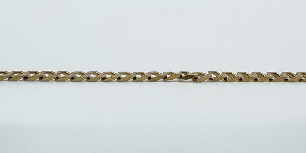 Vintage 9ct Rose Gold 21.5” Flat Curb Chain / Necklace 375 Unisex