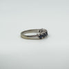18ct White Gold 0.80ct Sapphire Half Eternity Band / Ring 750 Size N Wedding